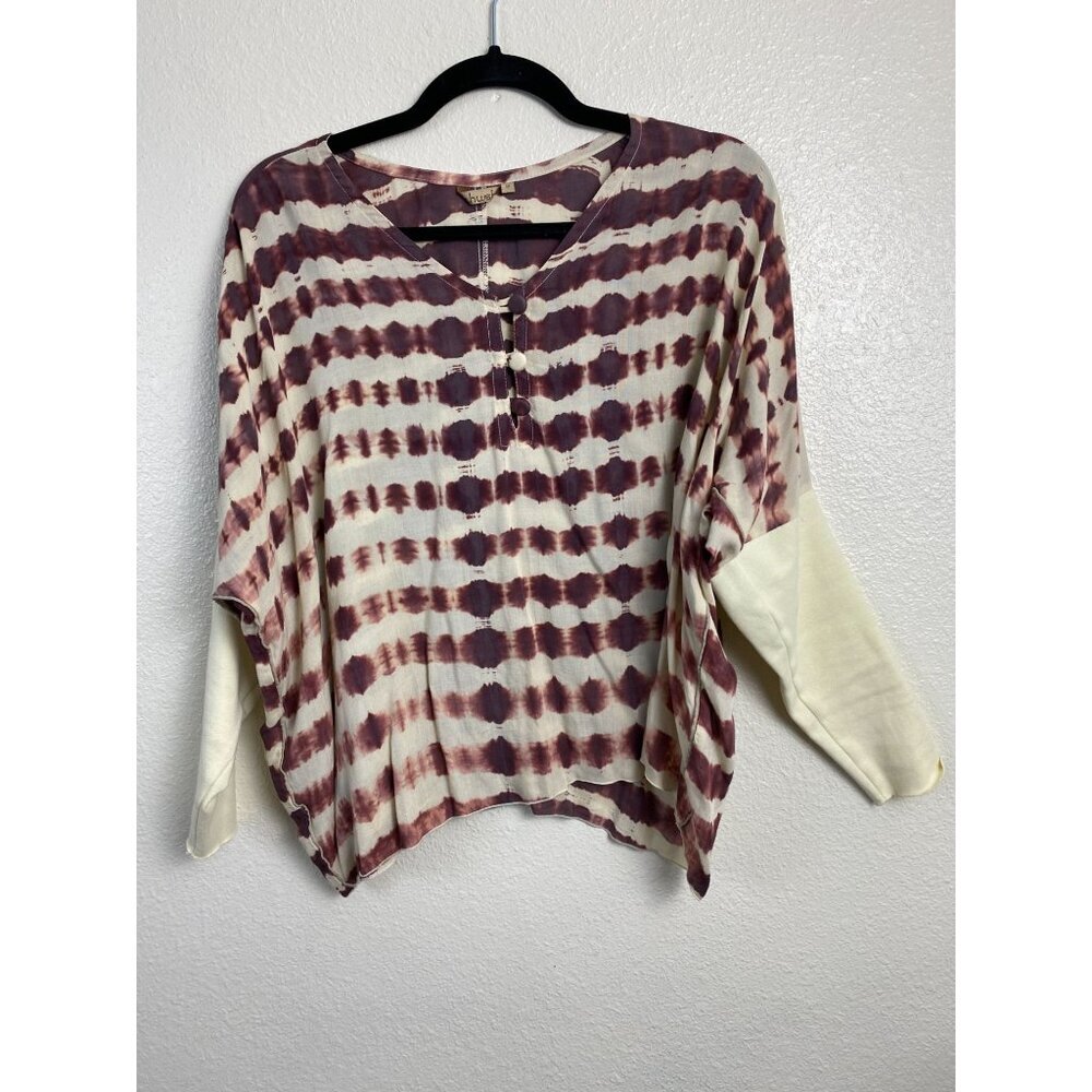 Khush‎ Top Dye tie Dolman Long Sleeves Women size Medium Lagenlook Boho Artsy